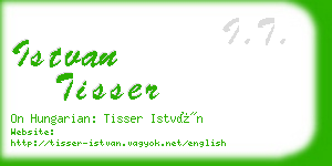 istvan tisser business card